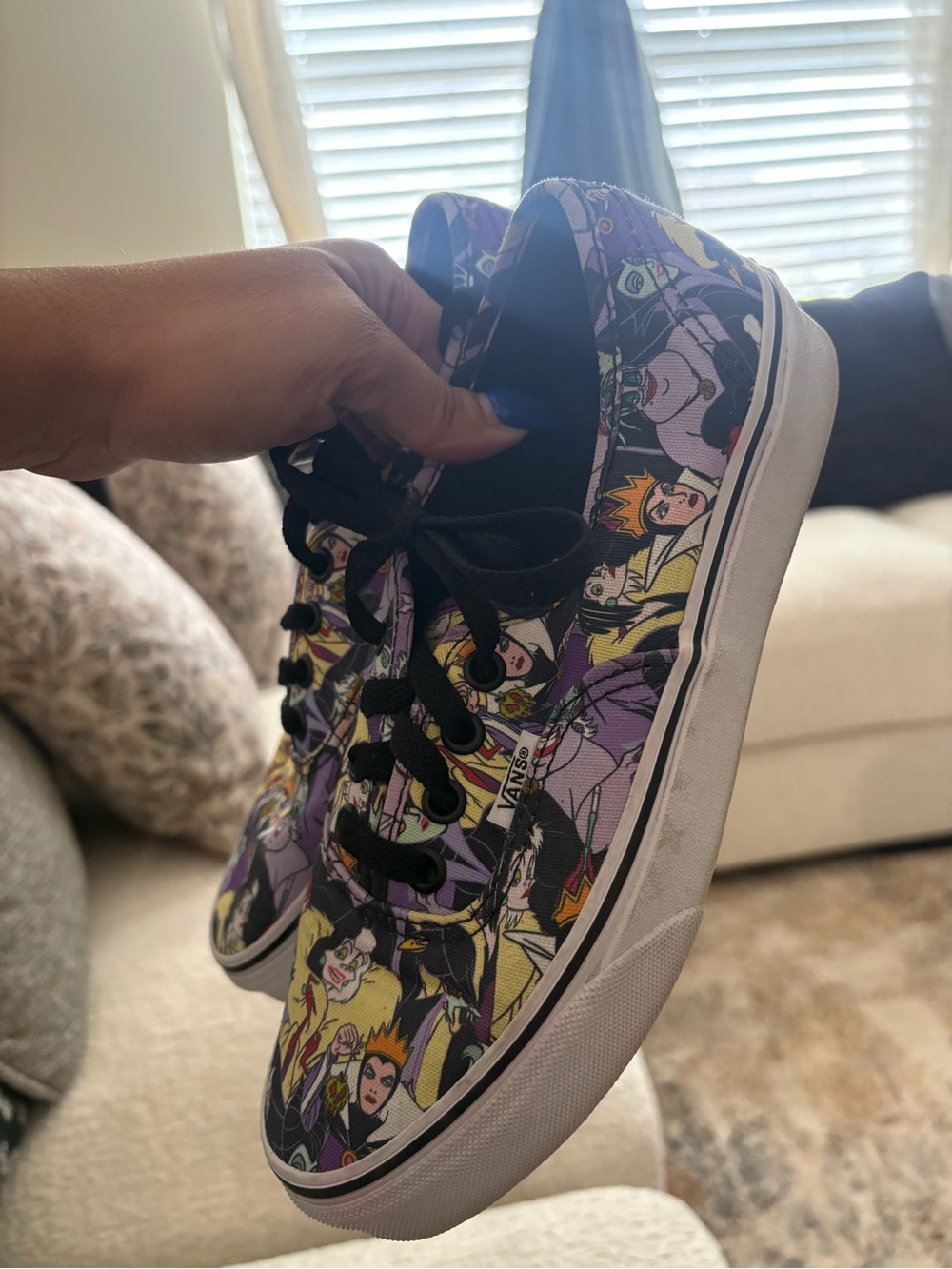 Vans Women's Purple Disney Villains Low-Top Sneakers